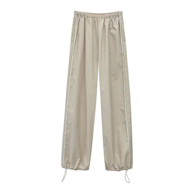 Boho-Chic Parachute Cargo Pants