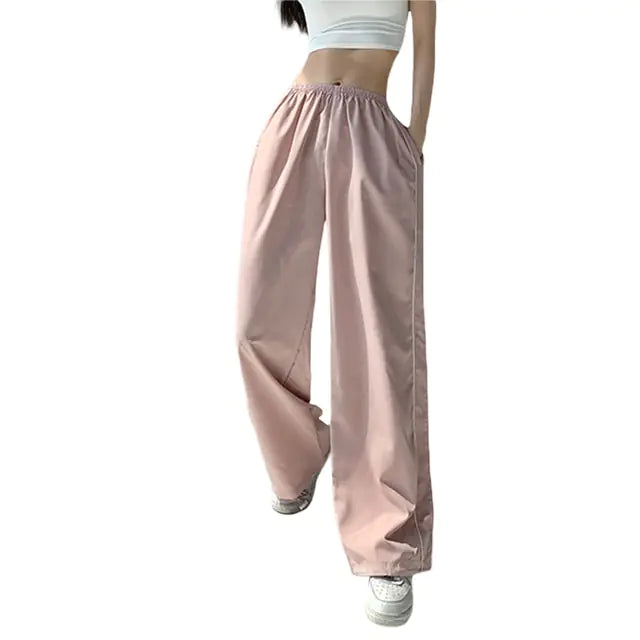 Boho-Chic Parachute Cargo Pants