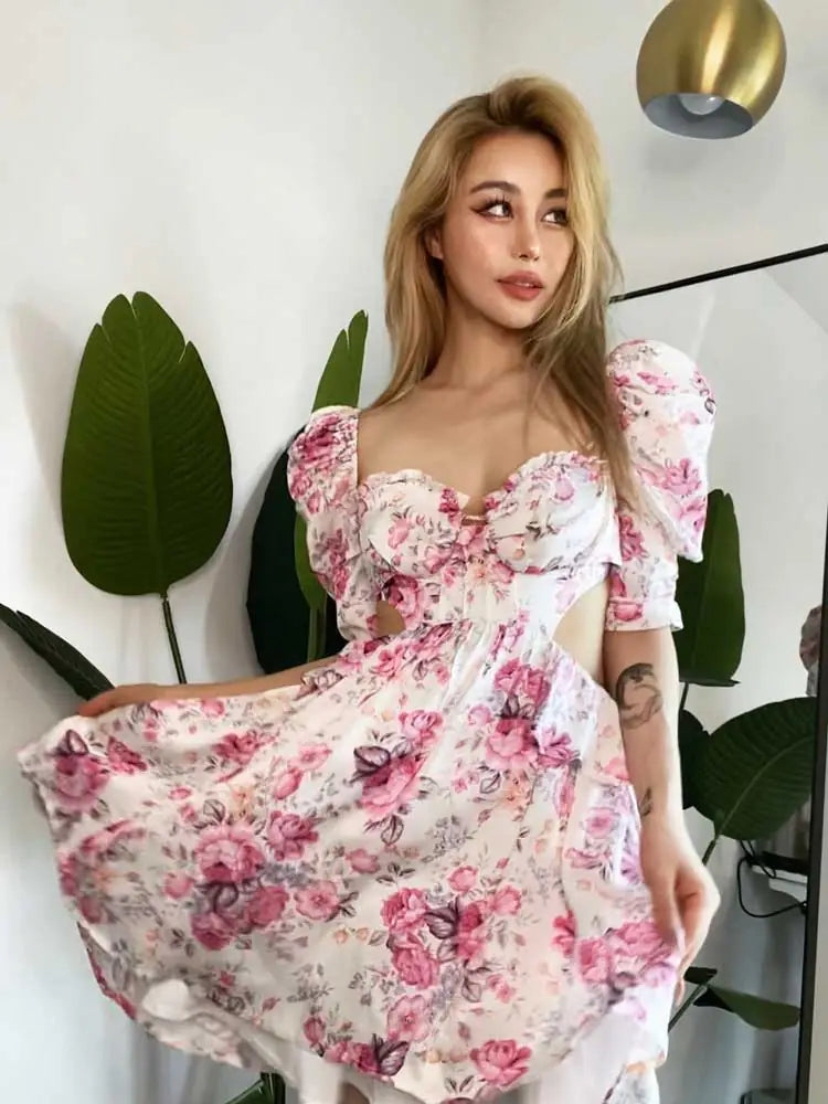 Pink Floral Dress