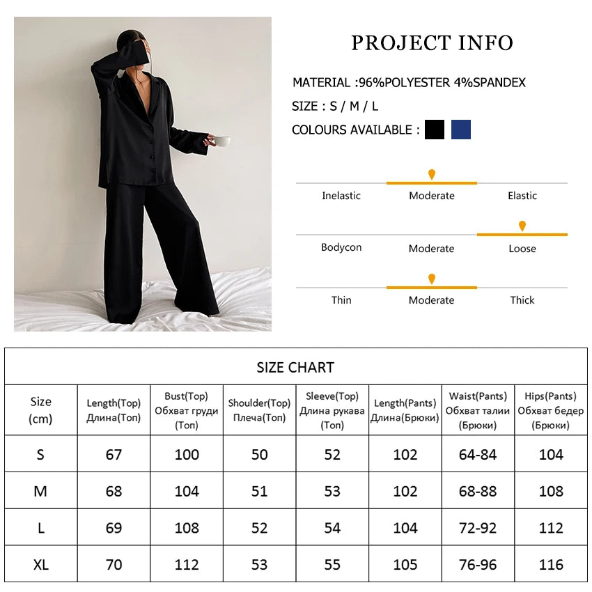 Oversized Silky Satin Sleepwear