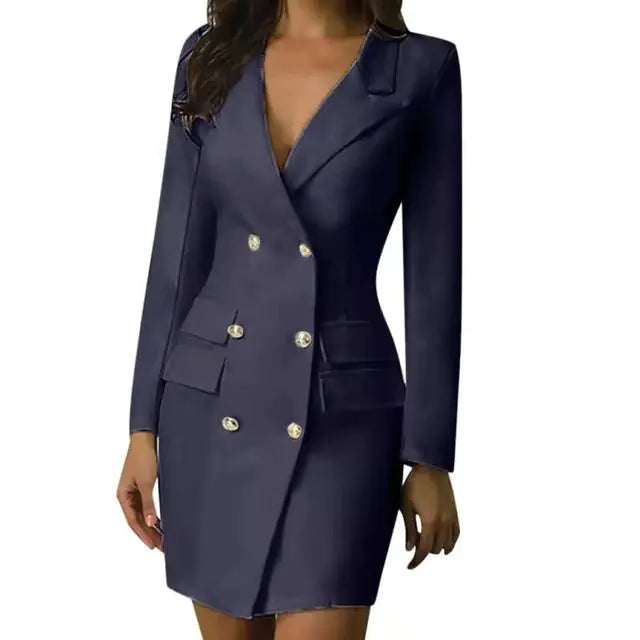 Double-Breasted Blazer Dress