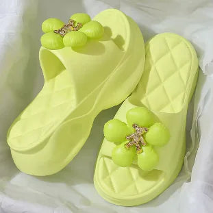 High Platform Slippers Solid Color Thick Sole Sandals