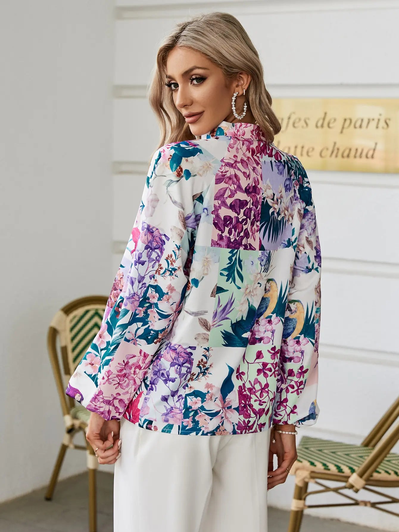 Elegant Lantern Sleeve Shirt
